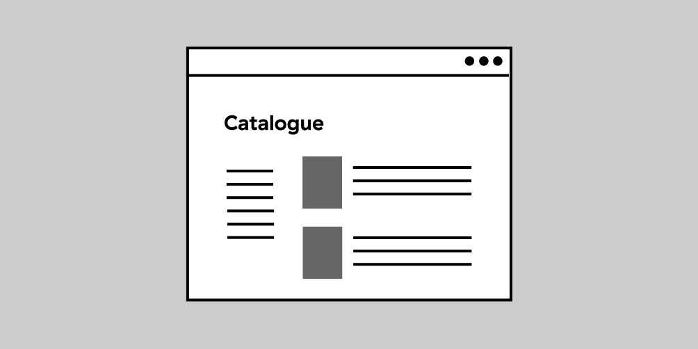 Catalogue in web browser